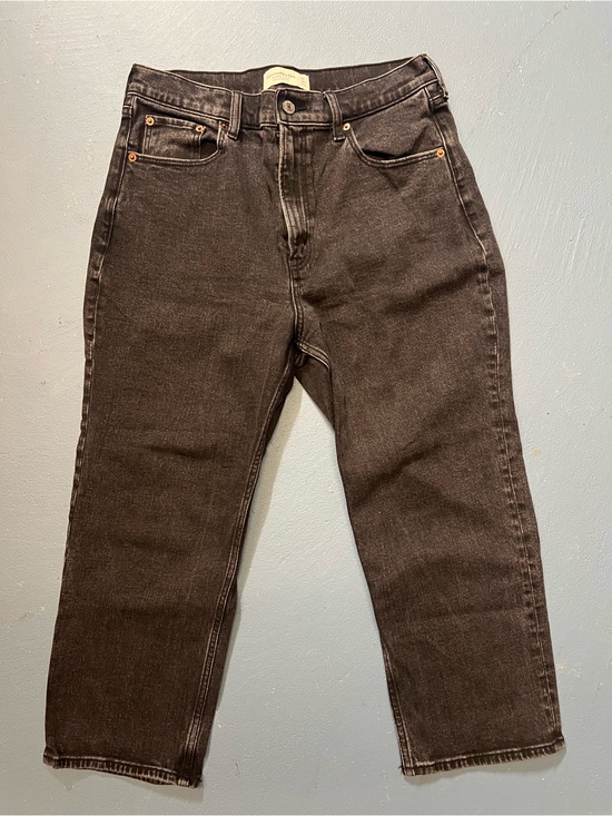 Abercrombie & Fitch Denim - Abercrombie & Fitch Women's Ultra High Rise Ankle Straight Black Jeans XSHORT